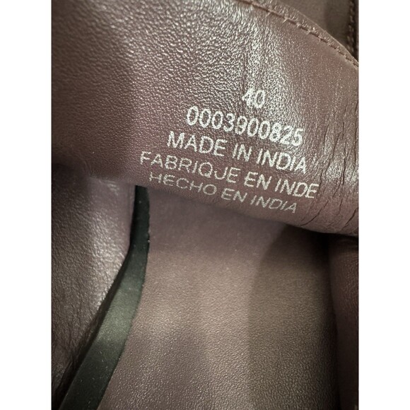 New FREE PEOPLE Vida Mules Loafers Fig Eggplant Deep Purple Leather Size 40 - Picture 14 of 14